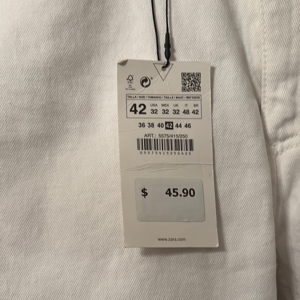 Zara Crisp White Denim Pants for men - Picture 4 of 6